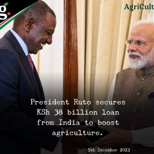 Ruto secures 38 Billion from India to boost agriculture